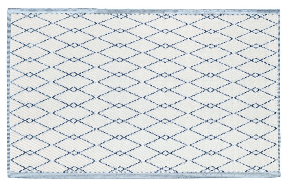  Buitenkleed MESH Royal Blue / White - 180 X 120 Cm