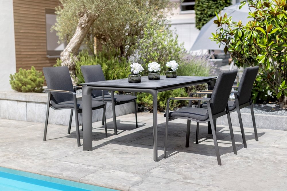  Kettler DIAMOND Stapelstoel (Sunbrella), Antra Sooty
