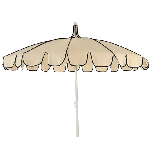  Parasol Staal Outdoor Wit/blauw - D 195 X H 215 Cm