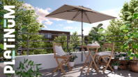  Platinum Stokparasol Lisboa 210x150 Cm Antraciet