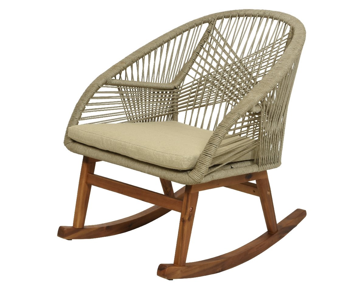  Seville Schommelstoel Beige - 83 X 74 X 88 Cm