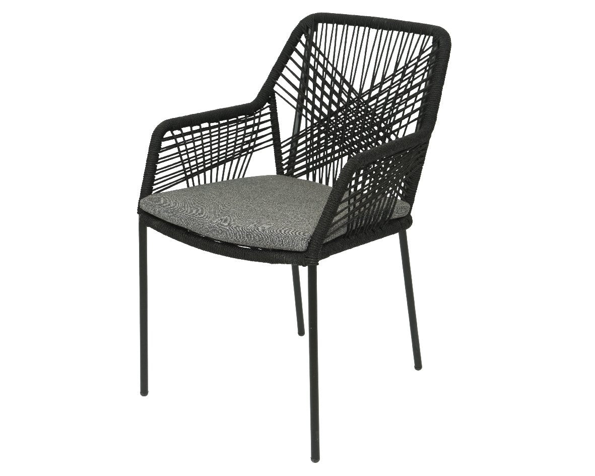  Seville Tuinstoel Zwart - 63 X 57 X 85 Cm