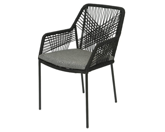  Seville Tuinstoel Zwart - 63 X 57 X 85 Cm