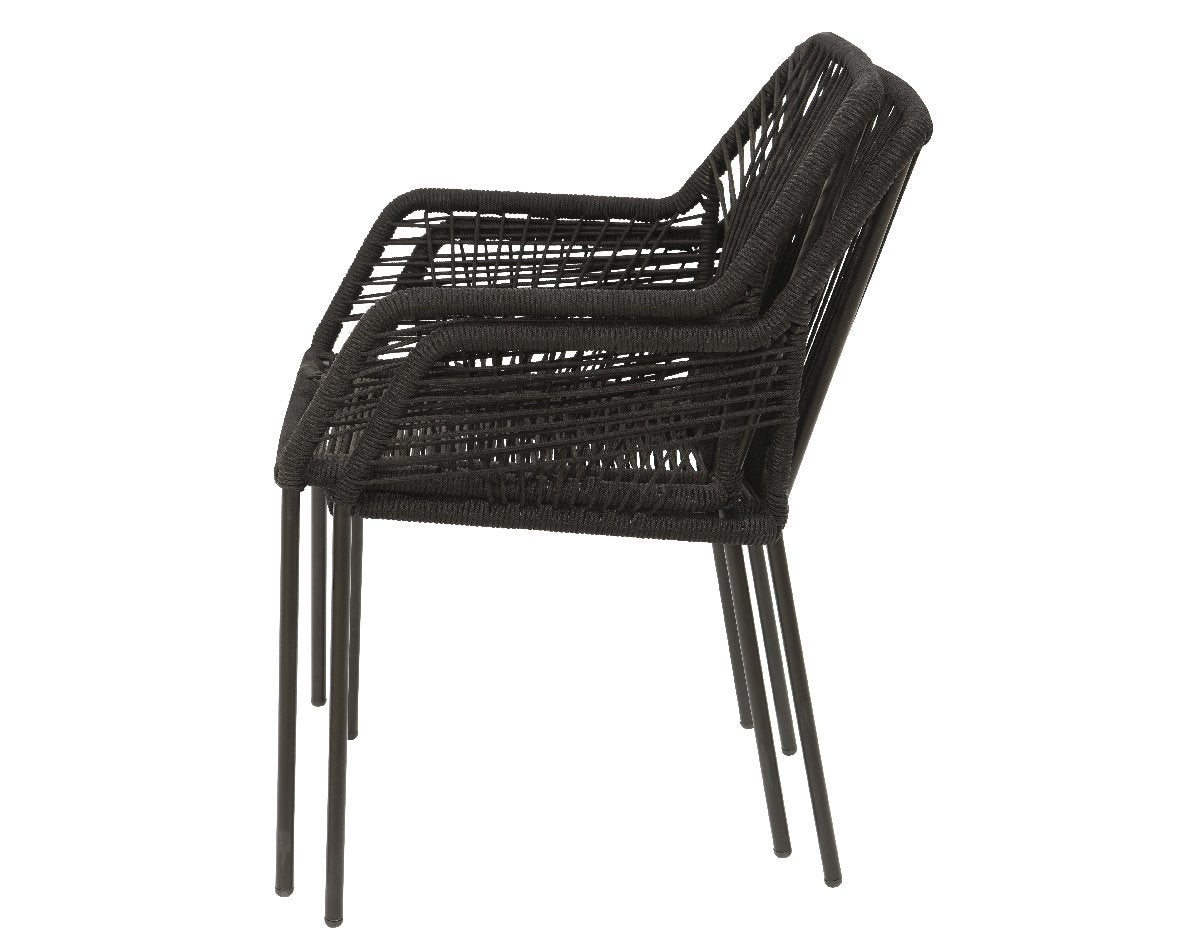  Seville Tuinstoel Zwart - 63 X 57 X 85 Cm